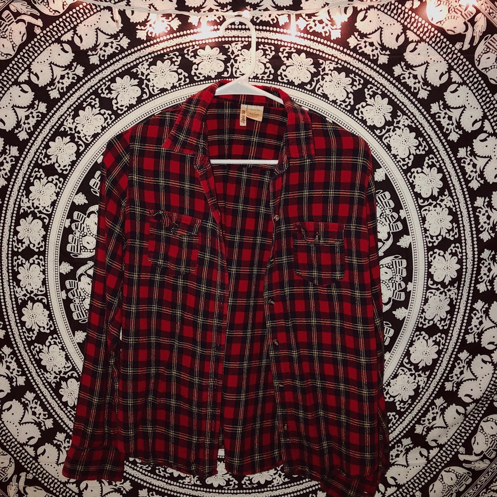 Dark Green, Red, and Yellow FLANNEL